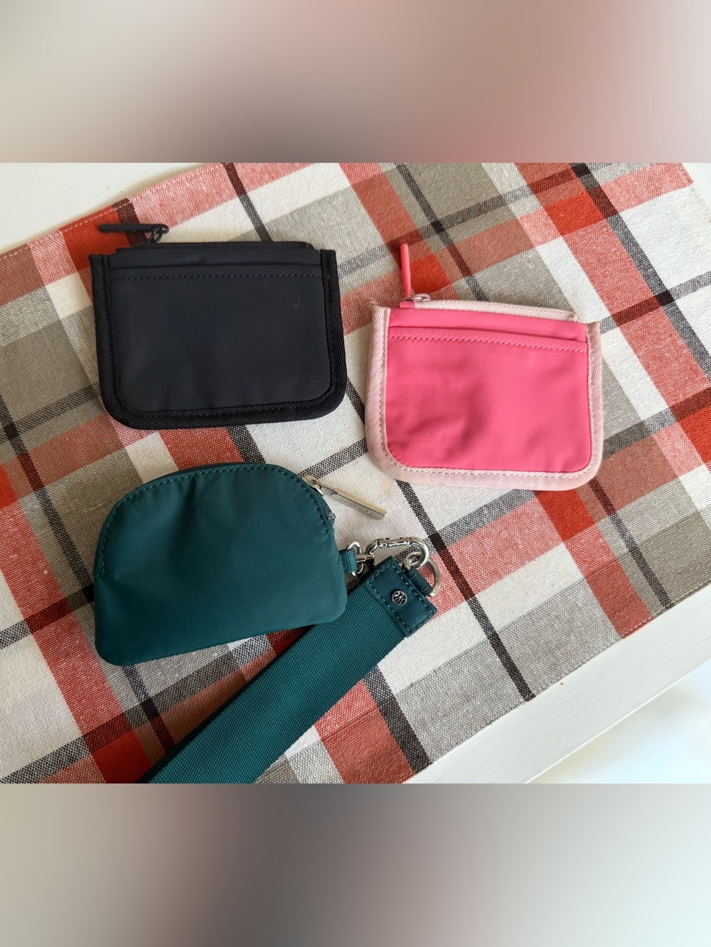 lululemon athletica Small Wallet & Coin Pouch Set - Black, Pink, Teal - Picture 2 of 2